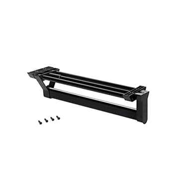 Emuca - Wardrobe pull out clothes hanger rail, sliding hanging rail with length 350mm (13,7 inch) Black