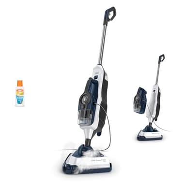 Vax Steam Fresh Home Steam Cleaner, Portable Handheld and Floor Steam Mop, Detergent and 13 Accessories for the Oven, Bathroom and Home, Easy to Carry, 1600W, 4.23kg, White/Blue, CDST-SFXS