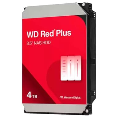 WD Red Plus 4TB NAS 3.5" Internal Hard Drive - 5400 RPM, SATA 6Gb/s, CMR, 128MB Cache