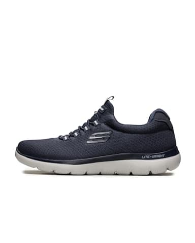 Skechers Men's Summits Sneaker, Navy Mesh Trim, 11 UK