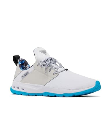 Columbia Men's Tamiami PFG Boat Shoe, White/Ocean Blue, 9.5