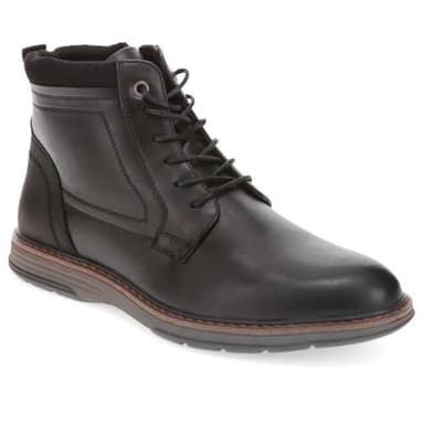 Pavers Men's Wide Fit Lace Up Casual Boots - Patched Design for Style and Comfort - Perfect for Everyday Wear with Robust Support - Size 10/44