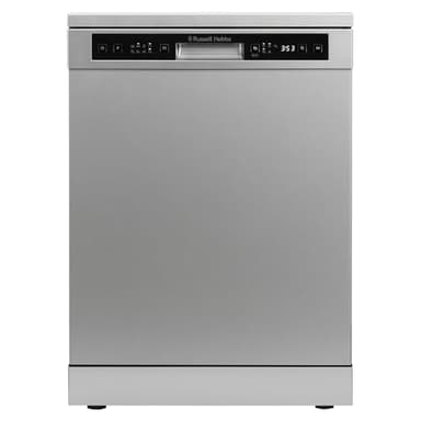 Russell Hobbs Freestanding Dishwasher, Class D, 14 Place Settings, 6 Wash Programs, 24-Hour Delay Start, Auto Door Open, 1 x Height Adjustable Basket and Mini Cutlery Tray, RH60DW00D2SS