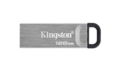 Kingston DataTraveler Kyson USB 3.2 Gen 1 Flash Drive 128GB - Stylish Capless Metal Case