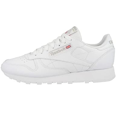 Reebok Mens Classic Leather Sneakers, Ftwwht Ftwwht Pugry3, 9.5 UK