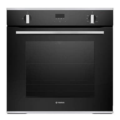 Teknix SCS74GX 60cm Built-In Gas Oven – Integrated with 72L Capacity - LPG Convertible - Full LED Touch Display - Triple Glazed - Stainless Steel, W59.5 x H59.5 x D52.0 (cm)