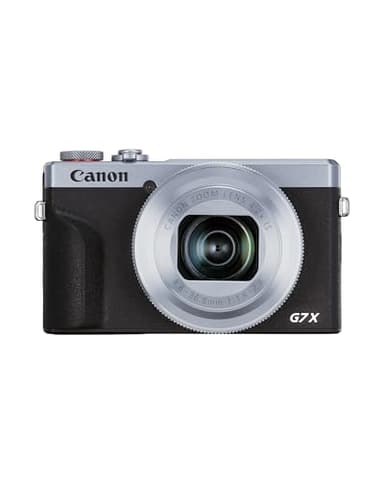 Canon PowerShot G7 X Mark III Compact Digital Camera (Silver) - 20.1 MP, 4K Video, 120p Full HD - Tilt-Up Touch Screen - 24mm, 4.2x Zoom Lens - Mic Input - Bluetooth, Wi-Fi, & USB-C Connectivity