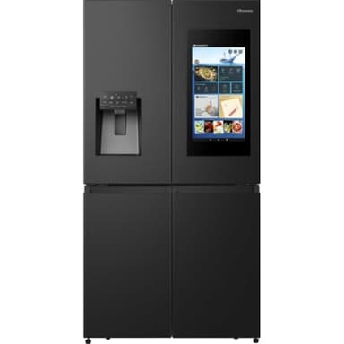 Hisense Pureflat Eclipse RQ760N4IFE Plumbed Total No Frost American Fridge Freezer - Black - E Rated