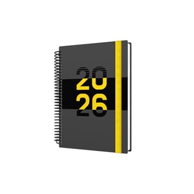 Collins - Delta - 2026 12 Month Calendar Year Planner, Day-To-Page with 1/2 Hourly Appointments Diary, A5 Wiro Bound Cover - Yellow (FP51.45-26)