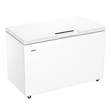 Haier Series 7 Freestanding Chest Freezer, 418L Capacity, E Class, Extreme Cold Shield, Fast Freeze Technology, Antibacterial & Anti-Mould Gasket, LED Light, White, 132x75x84.5 cm - HCE420EK