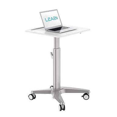 Yo-Yo DESK LEARN Height Adjustable Standing Desk. Mobile desk suitable for students or office workers (White, 60cmx56cm)