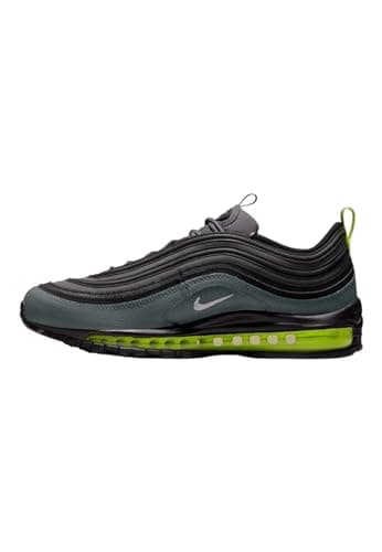 Nike Sportswear Air Max 97 Leather Sneakers for Men, Grey White, 6 UK
