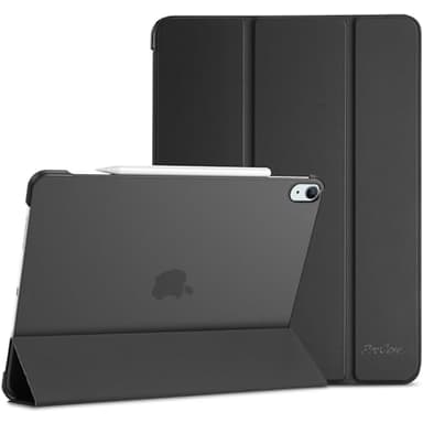 ProCase for iPad Air 13 Inch Case M3 2025/ M2 2024, Slim Smart Cover iPad 13 Air M3 M2 Case with Translucent Hard Shell Back, Support Touch ID, Auto Wake/Sleep -Black