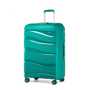 Kono Large Check in Luggage 28 inch Lightweight Polypropylene Hard Shell Suitcase with TSA Lock Spinner Wheels