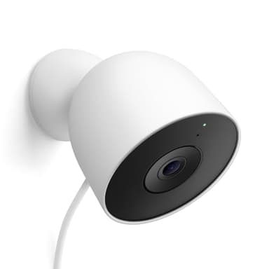 Google Nest Cam Outdoor (Wired, 2nd Gen) - Outdoor Security Camera with 2K Video - Works with Google Home - With Gemini - Snow