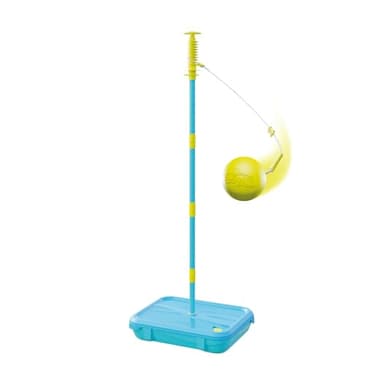 Swingball All Surface 3 in 1 Multiplay - Includes Swingball Tennis, Soccer, and Tailball, Portable Set for Kids, Ages 4+, Yellow/Blue
