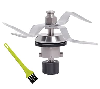 Poweka Stainless Steel Replacement Blade Compatible with Silvercrest Monsieur Cuisine Connect Kitchen Robot with Gasket and Cleaning Brush