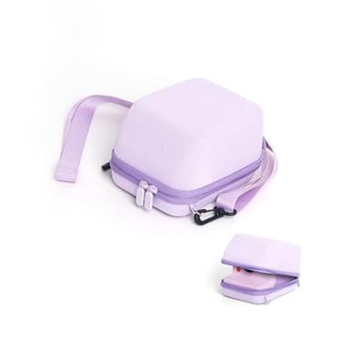 Camera Case Compatible With Polaroid OneStep, OneStep+, Onestep 2,Now, Now+ Gen 2, I-Type Instant Film Camera,Hard Shell Protective Case EVA Storage Cover Bag with Adjustable Shoulder Strap (Purple)