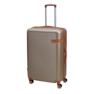 UNIQUE HOME LIVING 28" Vienna Hand Luggage Carry On Suitcase Trolley, ABS Hard-Shell Expandable Cabin Suitcase with 8 Spinner Wheels, Lightweight Travel Cabin Bag with Lock - Champagne