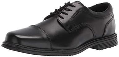 Rockport Men's Robinsyn Waterproof Cap Toe Oxford, Black, 10 UK