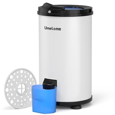 Spin Dryer 6kg by Umelome, Energy&Power Saving Spinner 2800 RPM Clothes Dryer, Energy Efficiency Class: A+++, Gravity Drain dryer, White