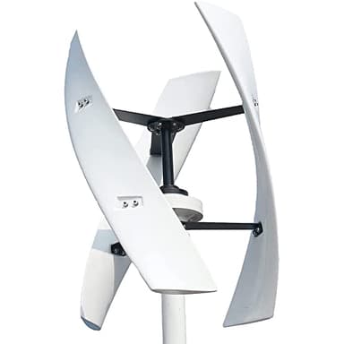 Wind Turbine Generator, 10000W Portable Vertical Wind Power Turbine Generator Kit with Charge Controller - White