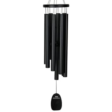 Woodstock Chimes Signature Collection, Gregorian Chimes, Alto (27'') Black, Inspirational and Memorial Wind Chimes for Outdoor, Patio, Home or Garden Décor (GABB)
