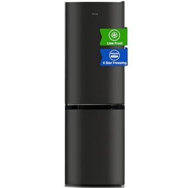 CHiQ FBM157L4EU, Fridge Freezer, 157L, 70/30, 12-Year Compressor Service, Low Frost, E, 39 dB, 48cm Wide 144cm Tall, Black