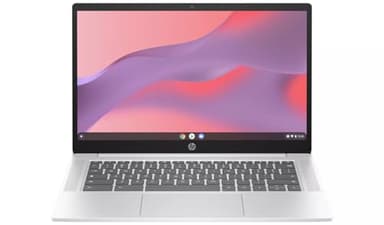 HP Chromebook 14" | Intel Processor N100 Processor| 8 GB RAM | 128 GB Flash Storage | Intel UHD Graphics | FHD Display | Up to 12hrs battery | Chrome OS | Dual Speakers | Glacier Silver | 14a-nf0003na