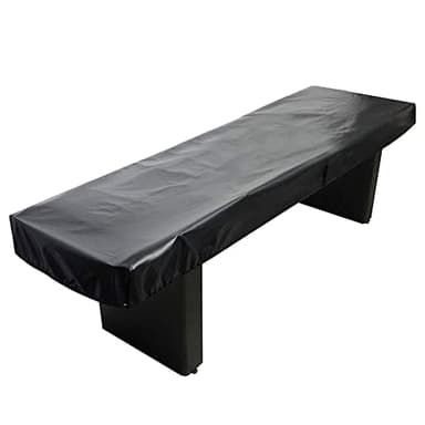 SUSURE 9FT Shuffleboard Table Cover Waterproof Game Table Covers for Shuffleboard Table Heavy Duty Leatherette Furniture Cover Shuffleboard Accessories (Leather)