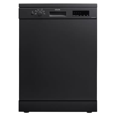 Abode Freestanding Dishwasher Class E with 12 Place Settings, 6 Wash Programs, 24-Hour Delay Start, Removable Cutlery Basket & Deep Clean Function in Black A60DW00E1B