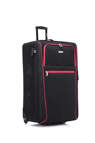 Extra Large Suitcase 32" Super Lightweight Luggage Integrated Combination Lock 20% Expandable 2 Wheel Soft Shell Check in Hold Luggage for 30kg