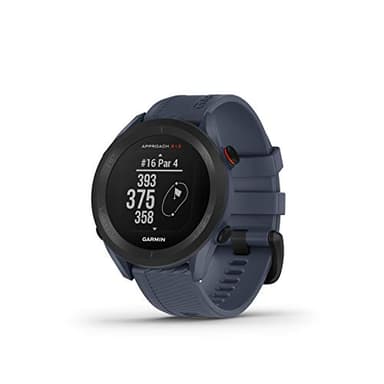 Garmin Approach S12 GPS 44mm Golf watch, essential on course features, pre loaded with 43,000 courses, up to 30 hours in GPS mode, Granite Blue