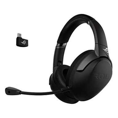ROG Strix Go 2.4 Wireless Gaming Headset (AI Noise-Canceling Mic, 40mm Drivers, Hi-Res Audio, Lightweight, 2.4 GHz, USB-C, 3.5 mm, For PC, Mac, Switch, Xbox One, PS4, PS5 and Mobile Devices)- Black