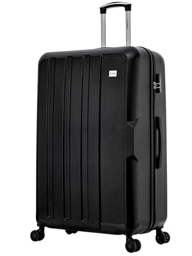 FLYMAX XL 32" Extra Large 4 Wheel Suitcases Spinner Lightweight Luggage ABS Travel Cases 125 Litre Black
