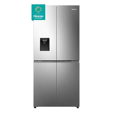 Hisense RQ5P470SMIE Wifi Connected American Fridge Freezer Cross Door with Water Dispenser, No Frost, 482 liters, Stainless Steel - E Rated, Noise level: 37 decibels, H178.5 x W79.4 x D69.8 (cm)