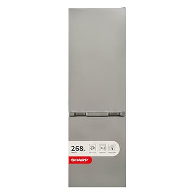 SHARP SJ-BB04DTXSE2-EN 60/40 Combi Fridge Freezer with NanoFrost, 170x54cm, E Rated, Silver