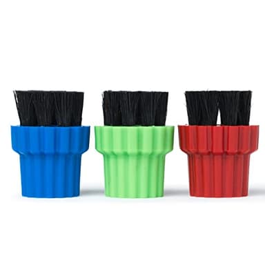 H2O Brushes for Steam Mop & Cleaner - Replacement Brushes X5 HD (3 Pack) (Nylon, Multicoloured)