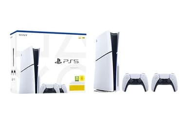 Sony, PlayStation 5 Édition Standard, PS5 avec 2 Manettes Sans Fil DualSense, Couleur : Blanche