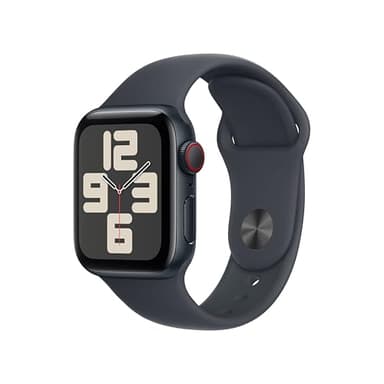 Apple Watch SE (2nd Gen) GPS + Cellular 40mm Smartwatch with Midnight Aluminium Case with Midnight Sport Band - M/L. Fitness and Sleep Trackers, Crash Detection, Heart Rate Monitor, Retina Display