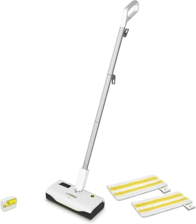 Kärcher SC 1 Upright Steam Mop, heat-up time: 30 s, area coverage: approx. 30 m², tank: 0.2 l, weight: 2.1 kg, EasyFix floor nozzle (Large), 2 microfibre floor cloths (Large), descaling cartridge