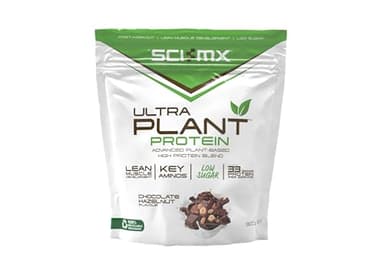 SCI-MX Ultra Plant - Chocolate Hazelnut Flavour Vegan Protein Powder Blend + Vitamin B Compex - Muscle Growth & Maintenance - Low Sugar, Non-GMO - 900g (20 servings) 34g protein per serving