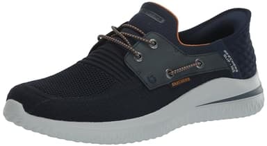 Skechers Men's Delson 3.0-Roth 210606 Low Profile Bungee Lace Slip-Ins, NVY, 10.5 UK Navy