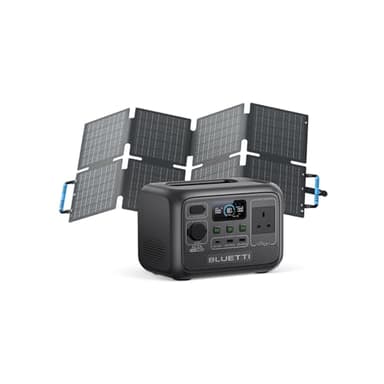BLUETTI Portable Power Station AC2A with 60W Panel, 204Wh LFP Battery w/ 2 300W (600W Power Lifting) AC Outlets, 0-80% in 40 Min, Generator for Camping (Solar Panel Ships Separately)