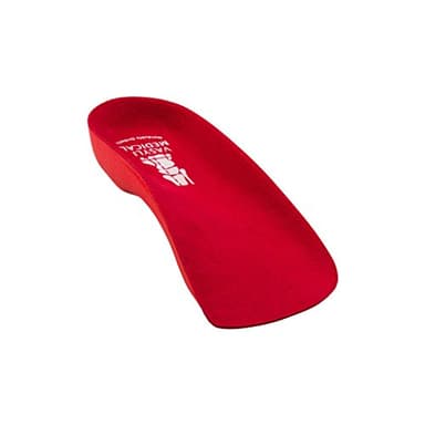 Custom Red 3/4 Length Orthotic (43/44 UK 9-10.5 Large, Red)