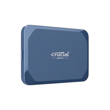 Crucial X10 2TB External Portable SSD Drive - Up to 2100MB/s, USB-C 3.2 Gen2, IP65 Water and Dust Resistant, External Solid State Drive, Matte Blue - CT2000X10SSD9-02