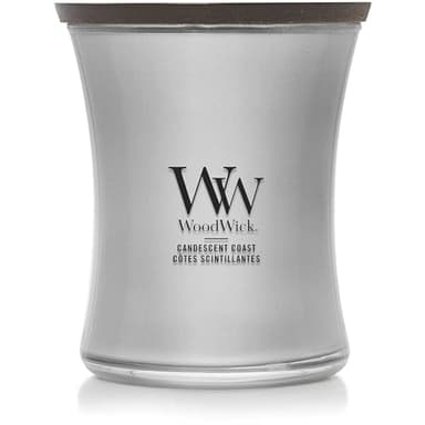 WoodWick Scented Candle with Crackling Wick | Candescent Coast Medium Hourglass Candle | Long Burning Candles: Up to 60 Hours | Perfect Gifts for Women