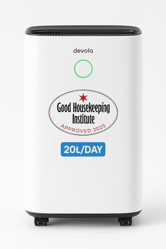 Devola 20L/day Low Energy Dehumidifier, Quiet & Energy Efficient Dehumidifier for Home & Air purifier With HEPA filter, Laundry Drying Dehumidifiers