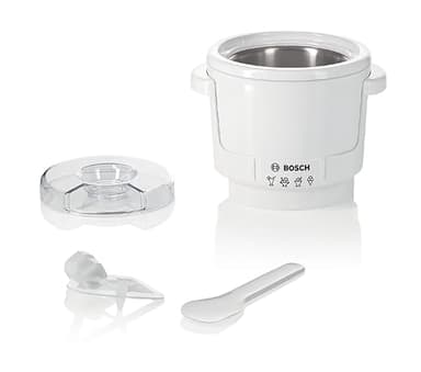 Bosch Accessories MUZ5EB2 - Ice Cream Maker accessory, 550ml, homemade ice cream, sorbet and frozen yoghurt, white, for Bosch MUM5 food Stand Mixers
