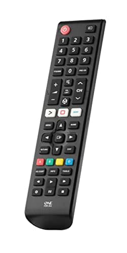 One For All Samsung TV Replacement remote – Works with ALL Samsung TVs – Learning feature -URC4910, black